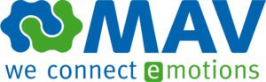 Logo de anillos de fijación de la marca MAV